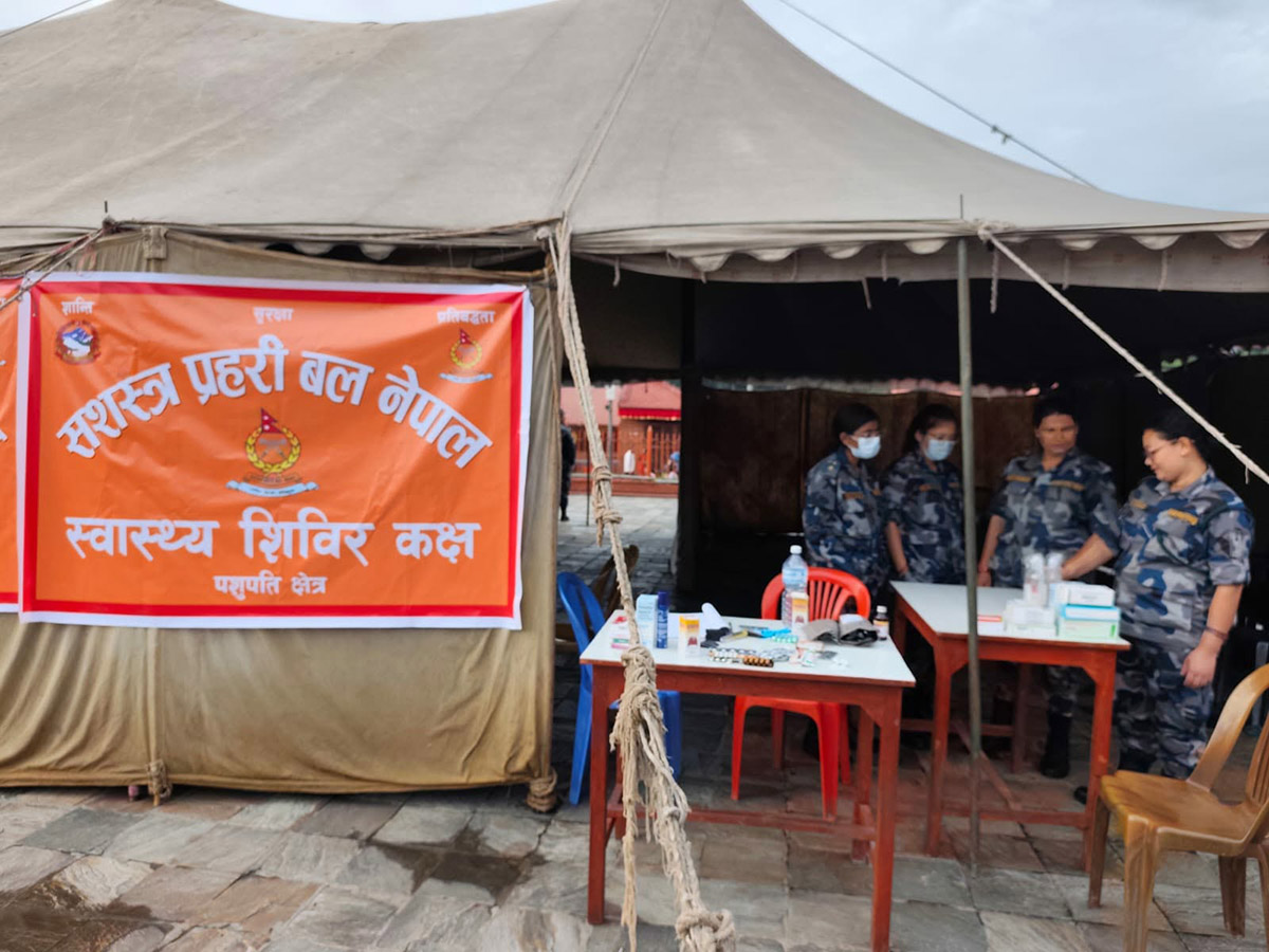 पशुपतिमा सशस्त्र प्रहरी बलको सुरक्षासँगै स्वास्थ्य र खानेपानी सेवा
