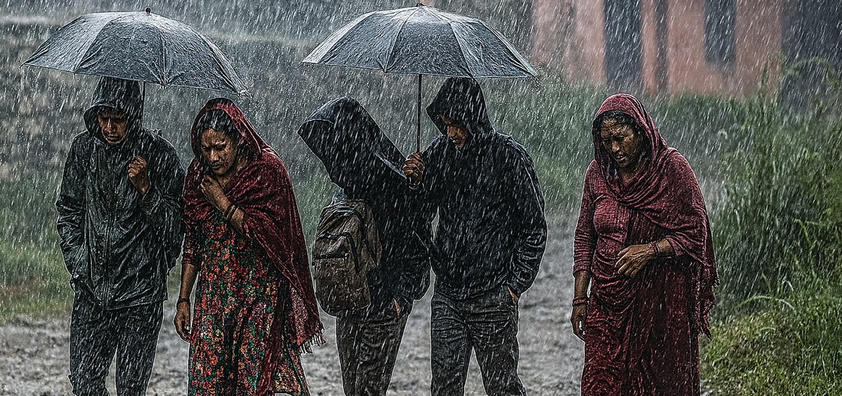 कोशी, बागमती र गण्डकीसहित पाँच प्रदेशका केही स्थानमा भारी वर्षाको सम्भावना