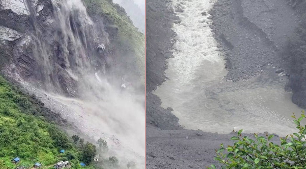दार्चुलामा पहिरोले चौलानी नदी आंशिक थुनियो, तटीय क्षेत्रमा सतर्क रहन आग्रह