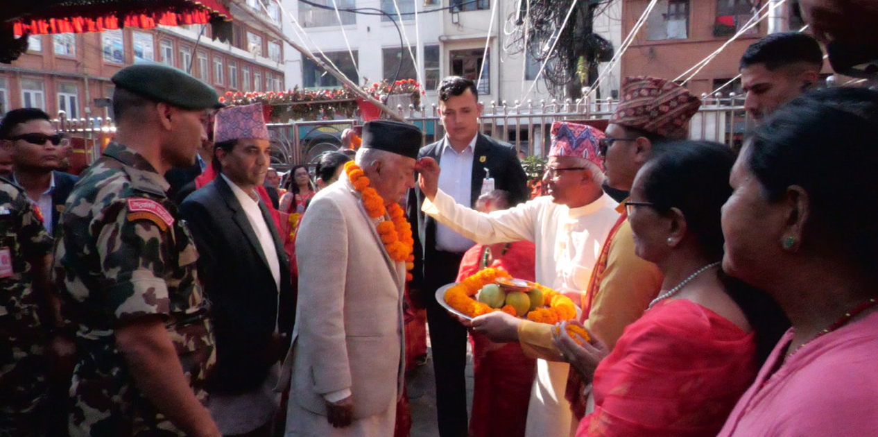 राष्ट्रपति पौडेलद्वारा शक्ति पीठको दर्शन